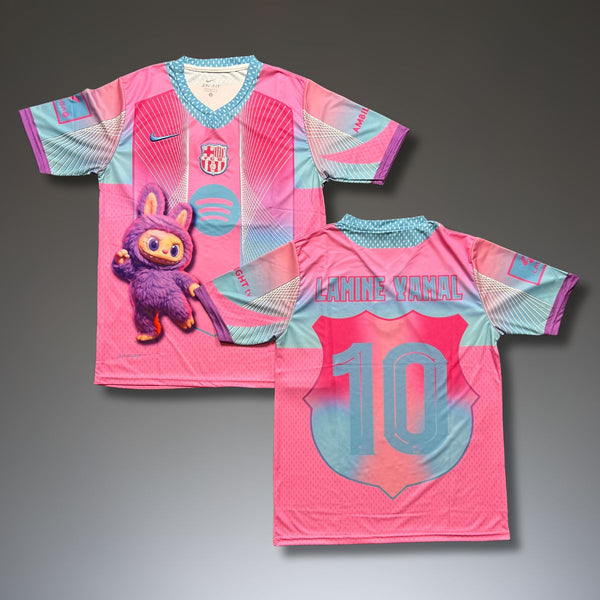 Pánský dres Barcelona, Yamal. Speciální růžová edice Labubu