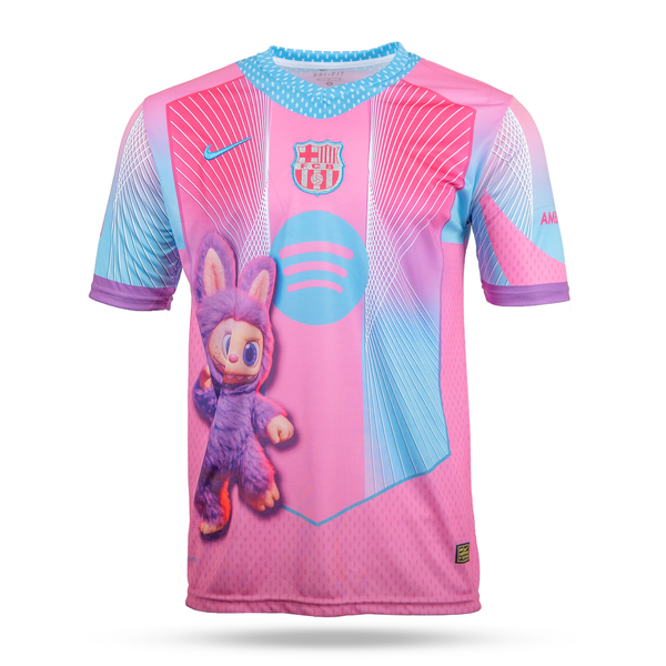 Pánský dres Barcelona, Yamal. Speciální růžová edice Labubu