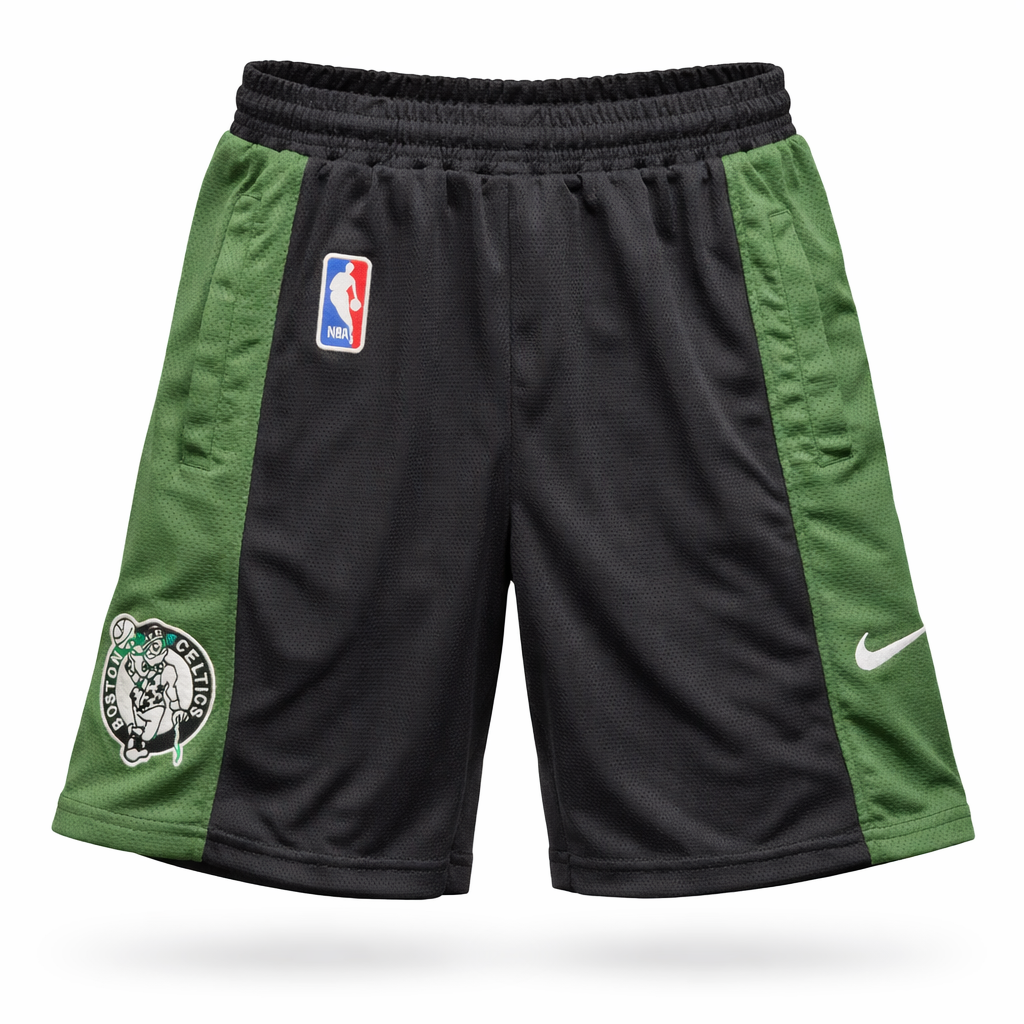 Boston Celtics Pánské Šortky, Černo-zelené