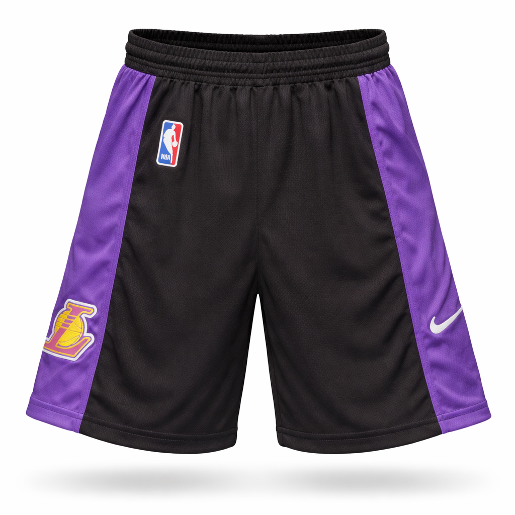 LA Lakers Pánské Šortky. Černo-Fialové