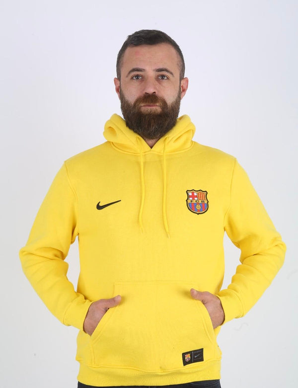 Barcelona Men Hoodie, Yellow