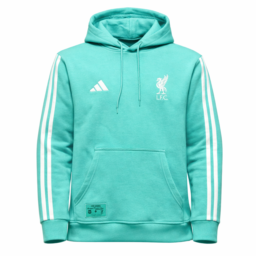 Liverpool Men Hoodie. Turquoise