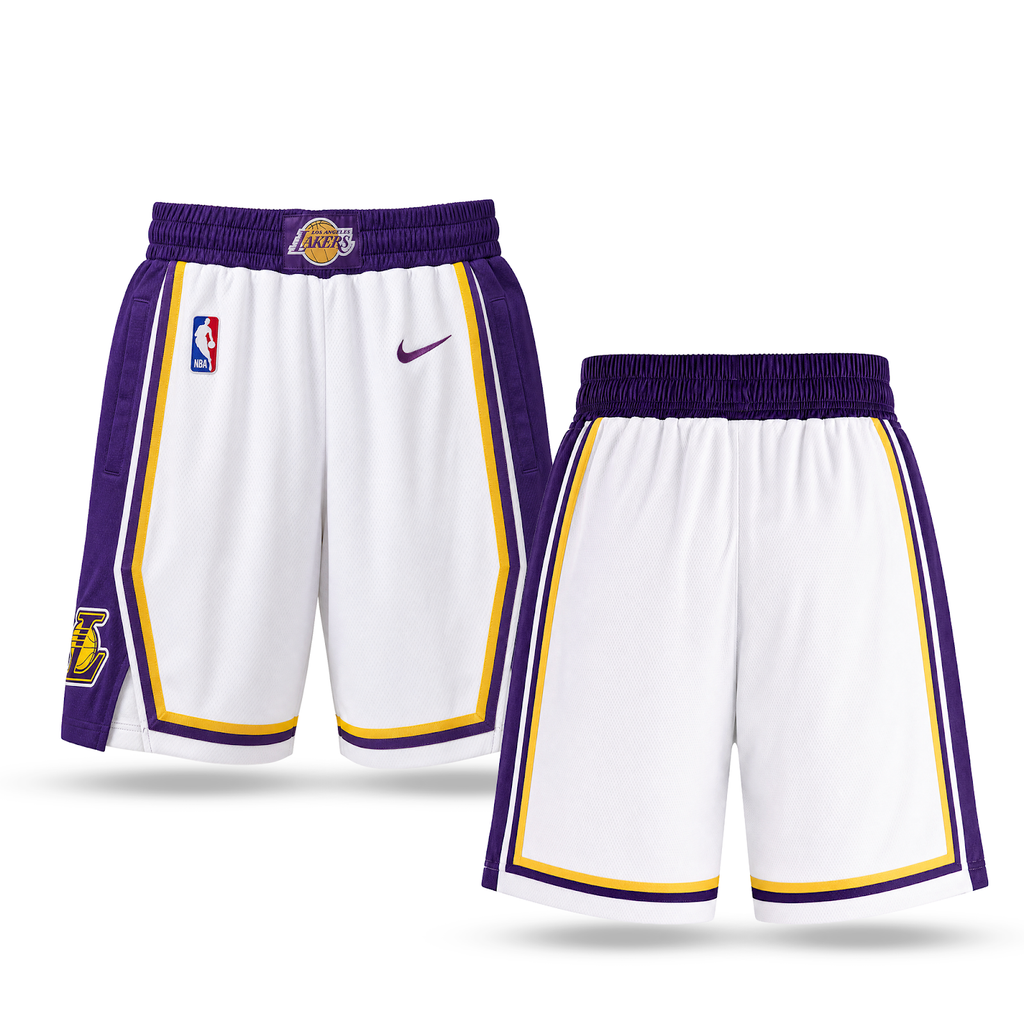LA Lakers Pánské Klasické Šortky. Bílé