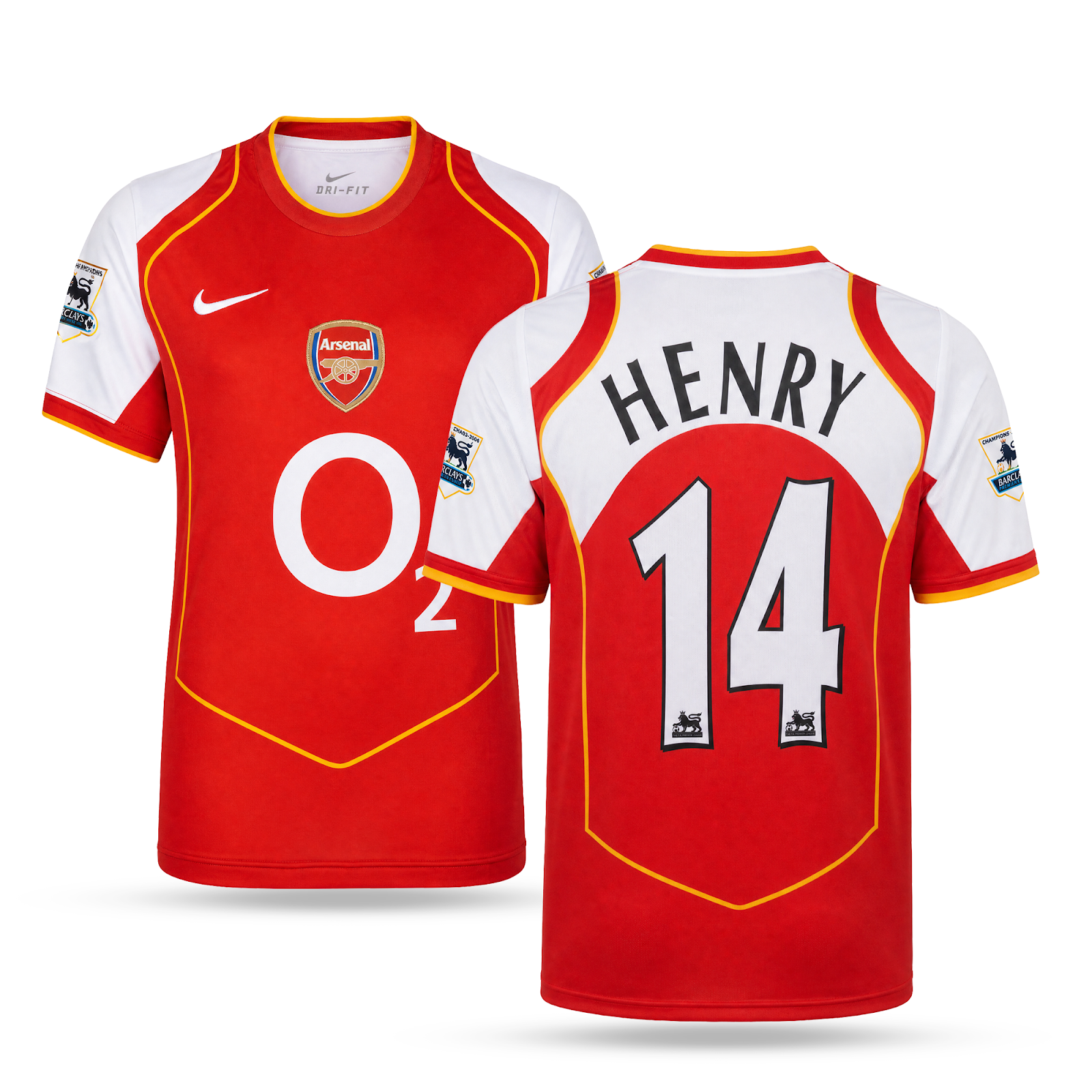 Arsenal Pánský Retro Fotbalový Dres, Henry