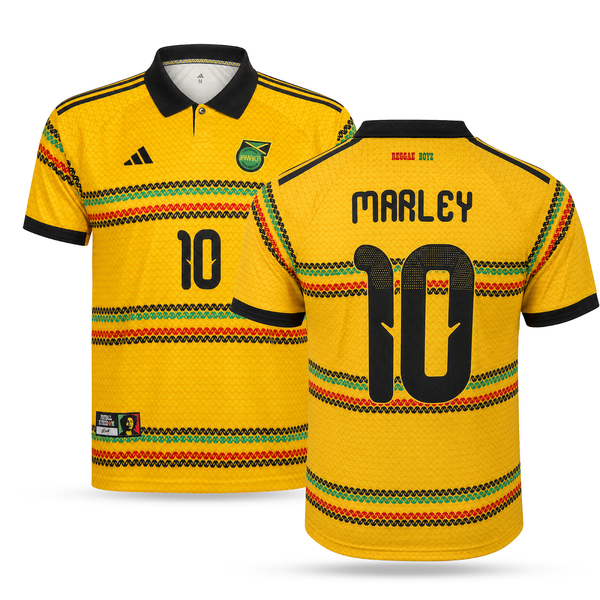 Jamajka Pánský Fotbalový Dres, Bob Marley. Bob Marley Edition, Žlutý